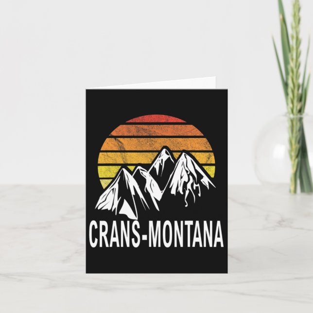 Crans-montana Swiss Alps Switzerland Ski Resort Sn Card (Front)