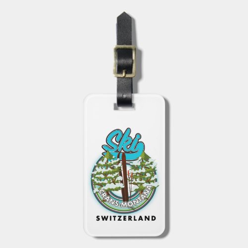 Crans_Montana Switzerland ski Luggage Tag
