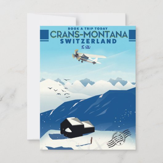 crans-montana Switzerland ski poster (Front)