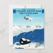 crans-montana Switzerland ski poster (Back)
