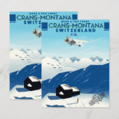 crans-montana Switzerland ski poster (Front/Back)