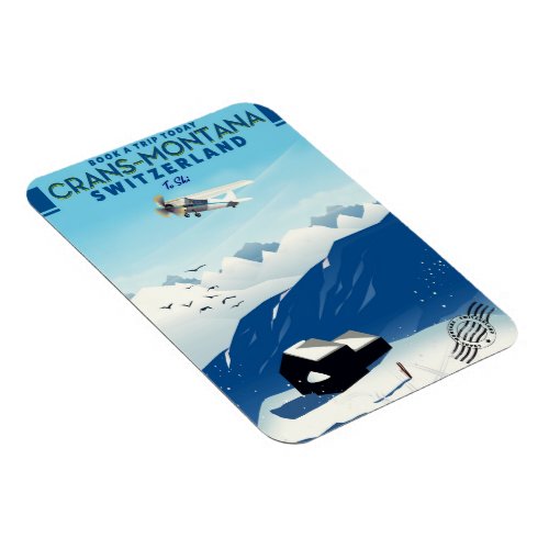 crans_montana Switzerland ski poster Magnet