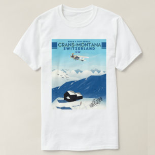 crans-montana Switzerland ski poster T-Shirt