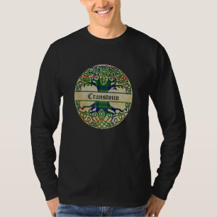 Cranstoun Clan Tartan Tree of Life Scottish Surnam T-Shirt