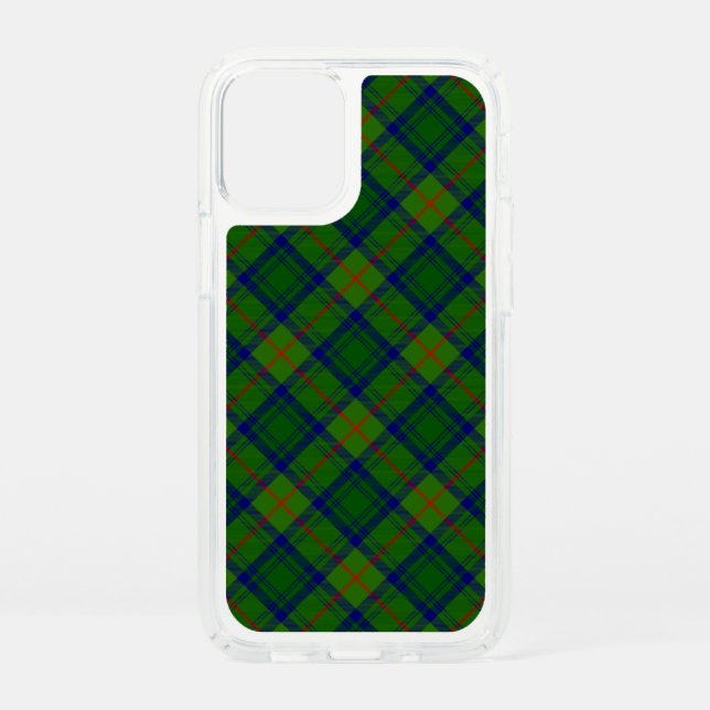 Cranstoun tartan green blue plaid speck iPhone 12 mini case (Front)