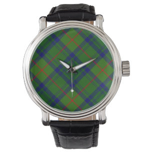 Cranstoun tartan green blue plaid watch