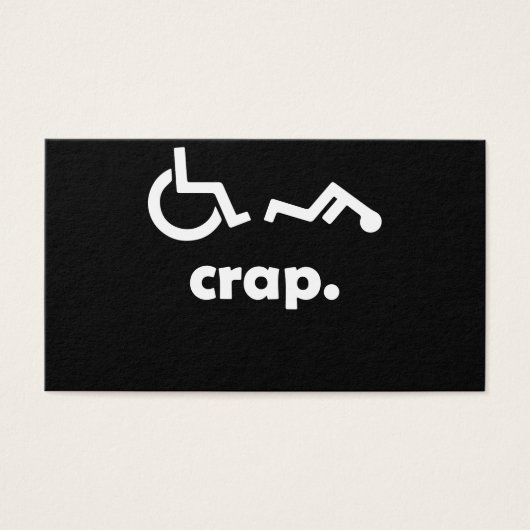 Crap Handicap Funny Wheelchair Tee Disabled Rude O (Front)