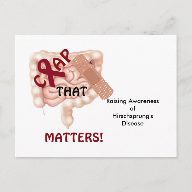 Crap That Matters! Support Hirschsprung's Disease Postcard (Front)