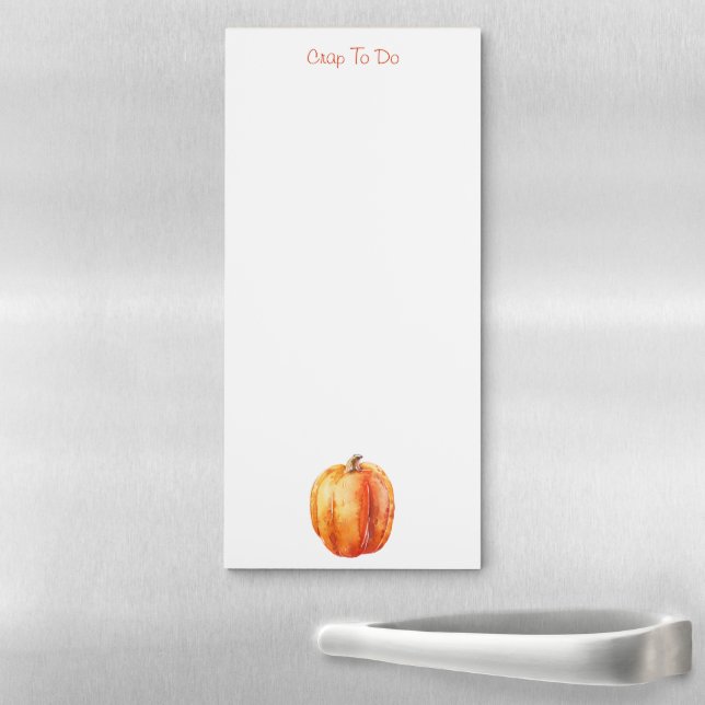 Crap To Do Pumpkin Notepad (In Situ)