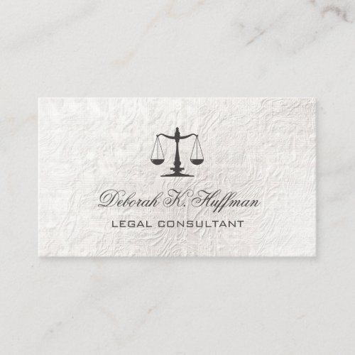 Crape Paper feminine Legal Justice Scale Business Card