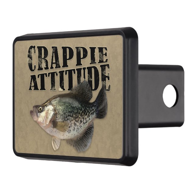 Crappie Attitude Funny Fishing Hitch Cover (Left)