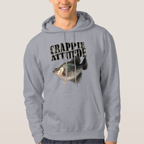 Crappie Attitude Funny Fishing Hoodie