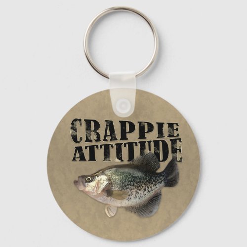 Crappie Attitude Funny Fishing Keychain