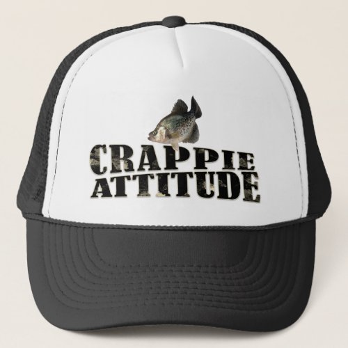 Crappie Attitude Funny Fishing Trucker Hat