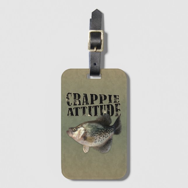 Crappie Attitude Luggage Tag (Front Vertical)