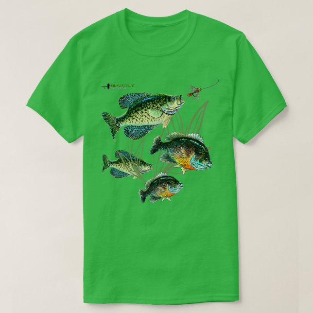 Crappie Bluegill Fishing s Hoodies Black Fly  (Design Front)