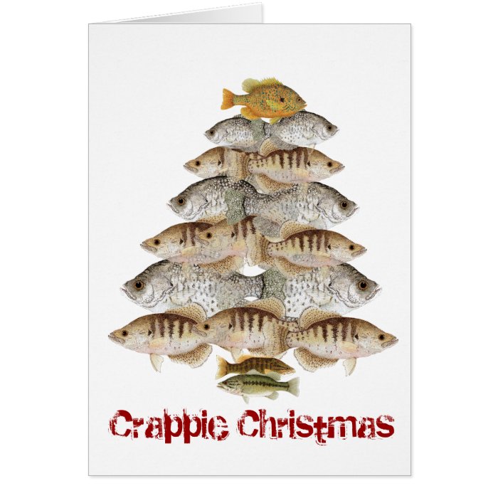 Crappie Christmas Tree Greeting Card