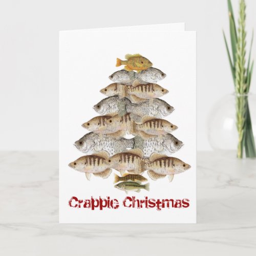 Crappie Christmas Tree Holiday Card