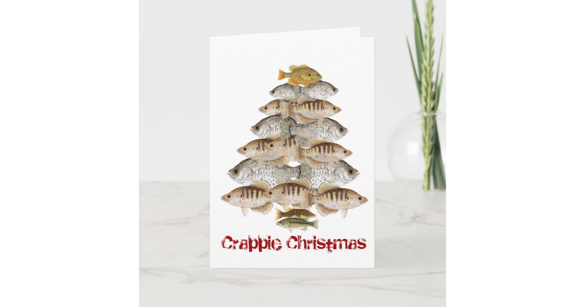 Crappie Christmas Tree Holiday Card Zazzle