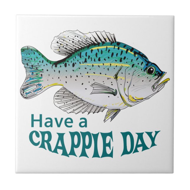 Crappie Day Ceramic Tile (Front)