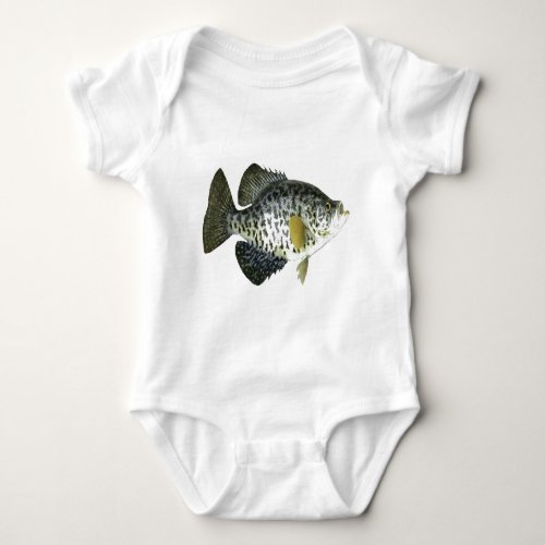 Crappie fishing baby bodysuit