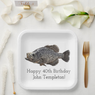 Crappie Fishing Birthday Party Paper Plates