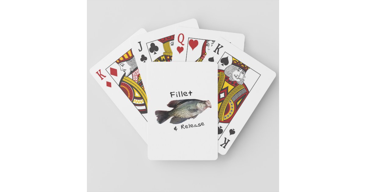crappie fishing fillet and release playing cards