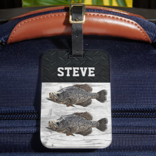 Crappie Fishing Trip Cool Name Angler  Luggage Tag
