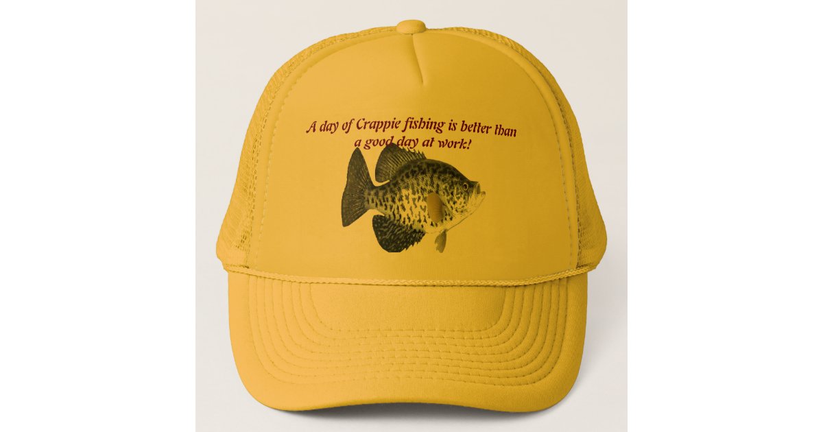 Crappie Attitude Funny Fishing Trucker Hat, Zazzle