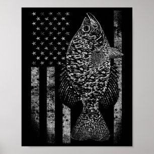 Crappie Flag - Crappie Fishing Flag Poster