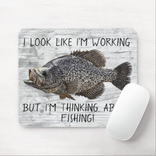 Crappie Panfish Fishing Work Funny Angler Cool  Mouse Pad