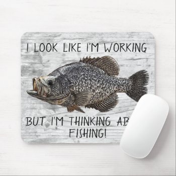 Crappie Panfish Fishing Work Funny Angler Cool  Mouse Pad by TheShirtBox at Zazzle