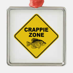 Crappie Zone Metal Ornament