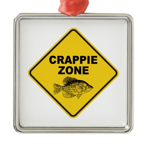 Crappie Zone Metal Ornament
