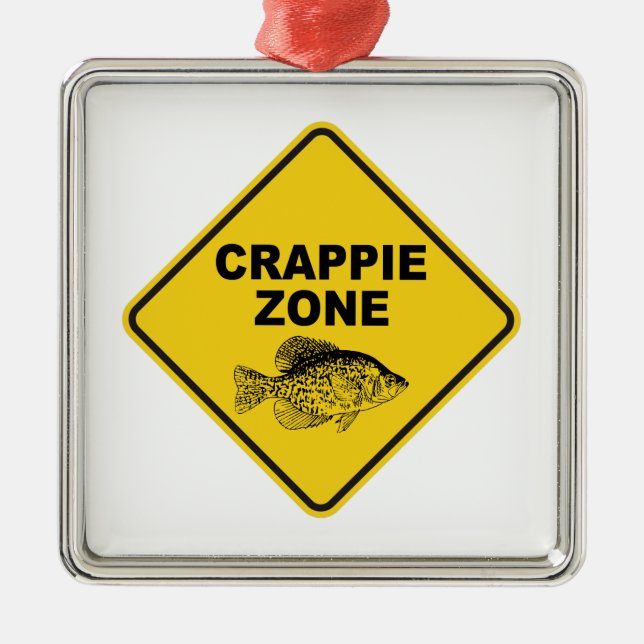 Crappie Zone Metal Ornament (Front)
