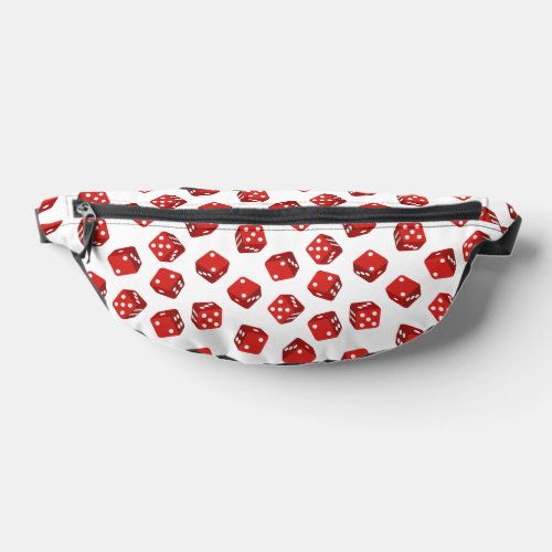 Craps Casino Red Dice Patterned Fanny Pack