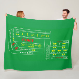 Craps Table Blanket with Full Table Design