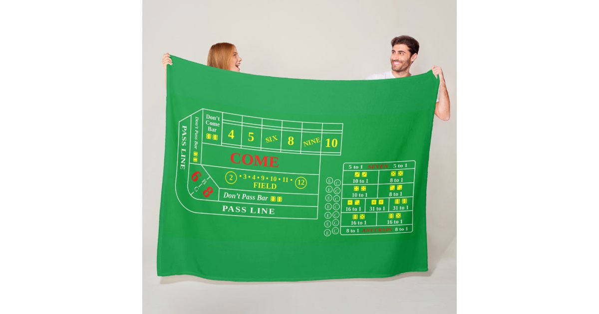 Craps Table Blanket with Full Table Design Zazzle