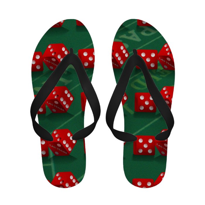 Craps Table & Las Vegas Dice Flip Flops