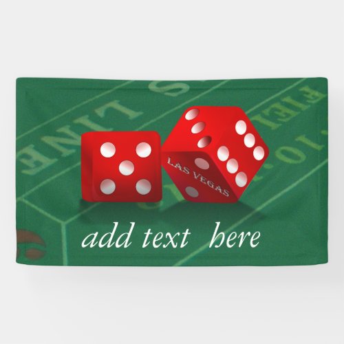 Craps Table With Las Vegas Dice Banner