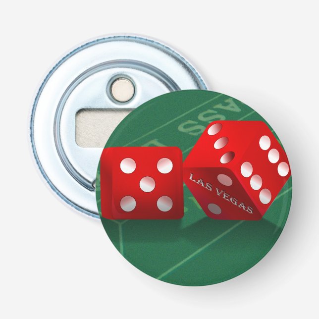 Craps Table With Las Vegas Dice Bottle Opener (Front)