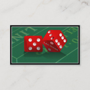 Craps Table With Las Vegas Dice Business Card