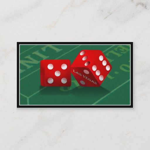 Customizable Craps Table &amp; Las Vegas Dice Business Card Templates