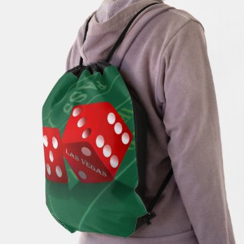 Craps Table With Las Vegas Dice Drawstring Bag by LasVegasIcons at Zazzle