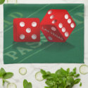Craps Table With Las Vegas Dice Hand Towel
