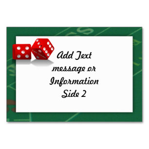 Craps Table With Las Vegas Dice Number