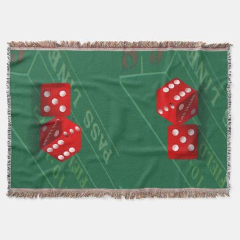 Craps Table With Las Vegas Dice Throw Blanket by LasVegasIcons at Zazzle