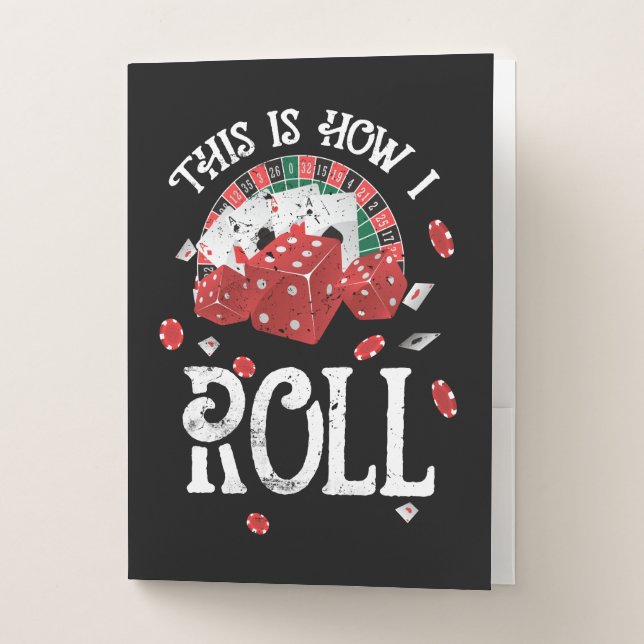 Craps This Is How I Roll Pocket Folder (Front)