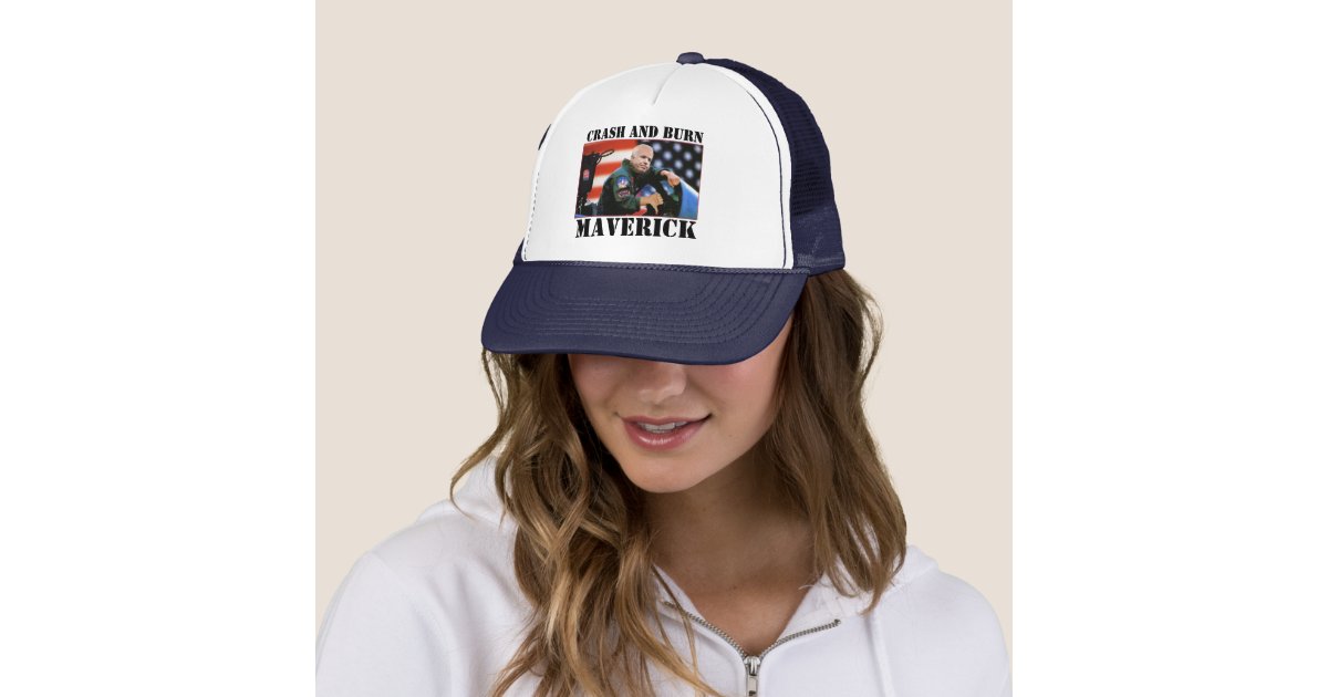 Crash and burn, Maverick Trucker Hat Zazzle