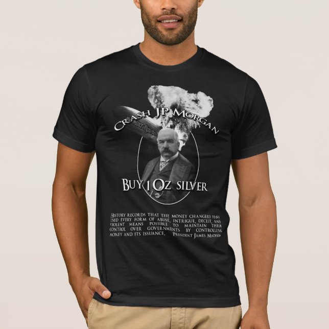 Crash JP Morgan with Madison Quote T-Shirt (Front)